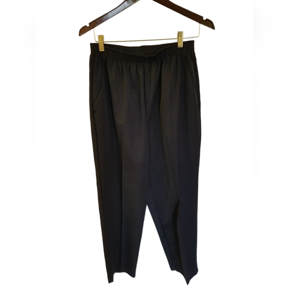 Dress Barn Pants - Dress Barn Woman Black  Elastic Waist Pants  Size 14WP Made in USA